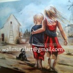 mural boy and girl